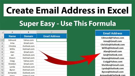 how to make email address active in excel
