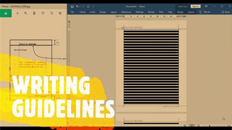 how to make engineering lettering guidelines in word