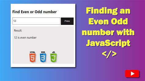 how to make even odd program in javascript