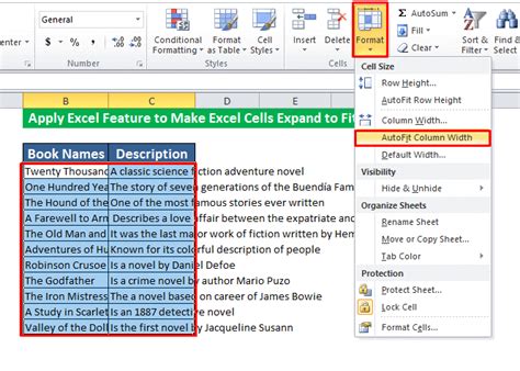 how to make excel cells expand to fit text automatically vba