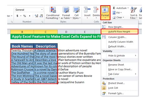how to make excel cells expand to fit text automatically vertically