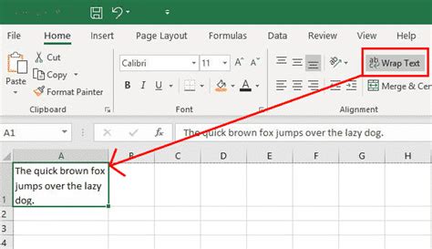 how to make excel cells fit text multiple lines