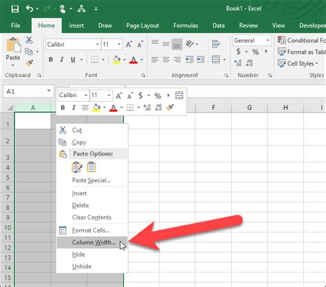 how to make excel columns wider as you type