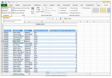 how to make excel table look professional