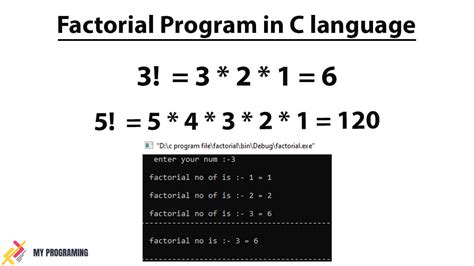 how to make factorial program in c language