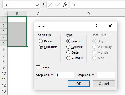 how to make fill series default in excel