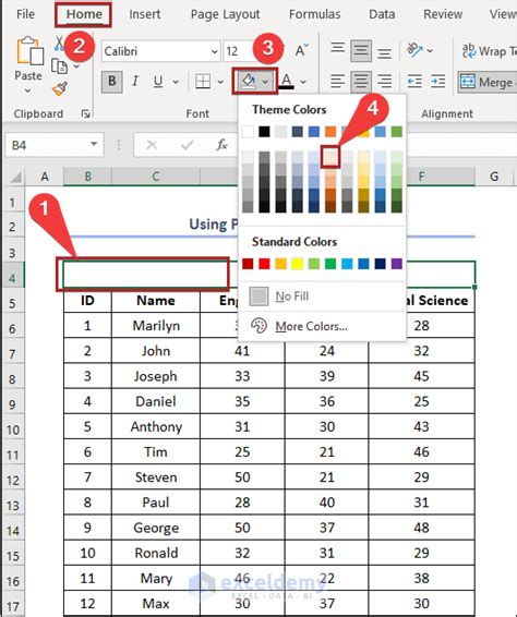 how to make first row as header in excel when printing