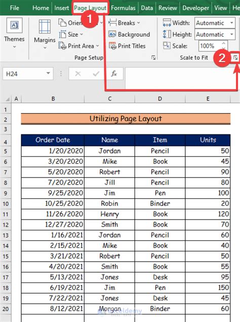 how to make fit on one page in excel