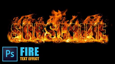 how to make flaming text in photoshop