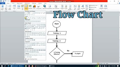 how to make flow chart in microsoft
