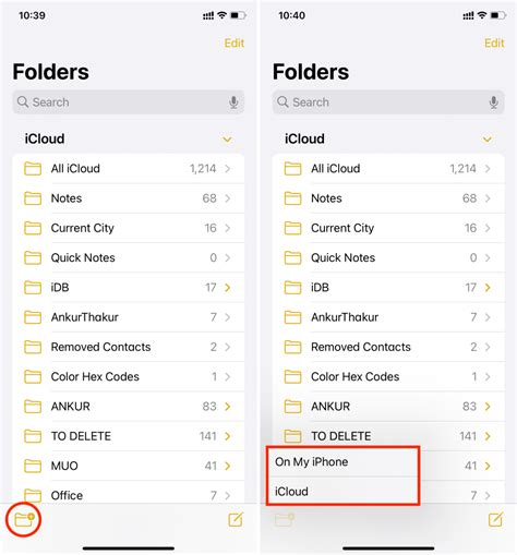 how to make folders on iphone notes