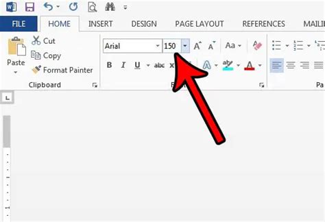how to make font bigger in word