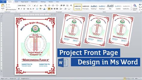 how to make front page of project file on mobile