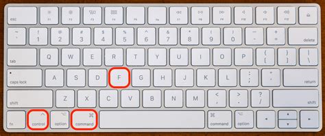 how to make full screen on mac shortcut