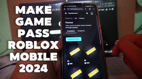 how to make gamepasses on roblox mobile 2024