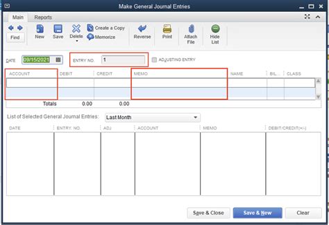 how to make general journal entries in quickbooks desktop