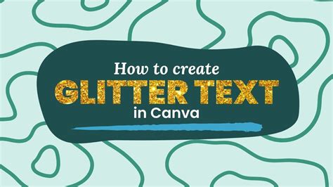 how to make glitter text in canva