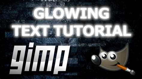 how to make glowing text in gimp