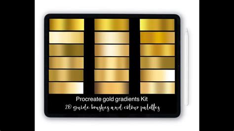 how to make gold gradient in procreate