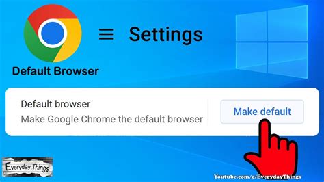 how to make google chrome default search engine windows 10