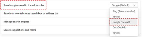 how to make google default search engine on chromebook