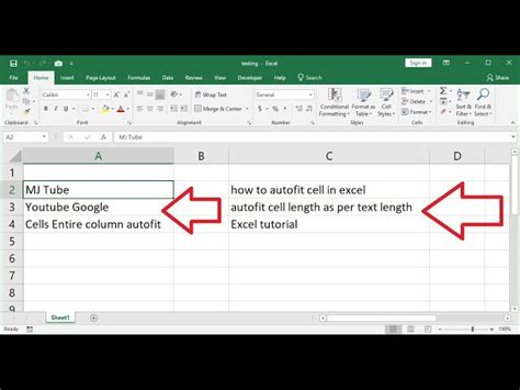 how to make google excel cell fit text