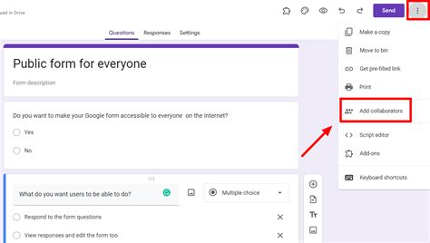 how to make google form accessible to everyone but not editable