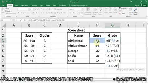 how to make grades using excel