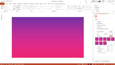how to make gradient background in powerpoint