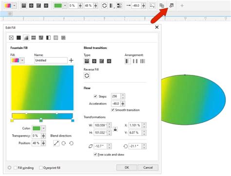 how to make gradient color in coreldraw