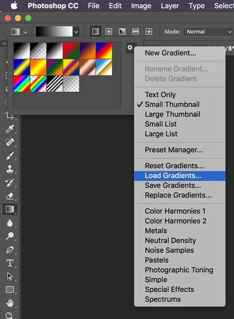 how to make gradient line in photoshop