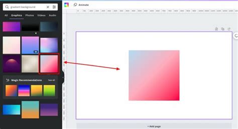 how to make gradient shapes in canva