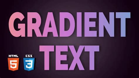 how to make gradient text in html css