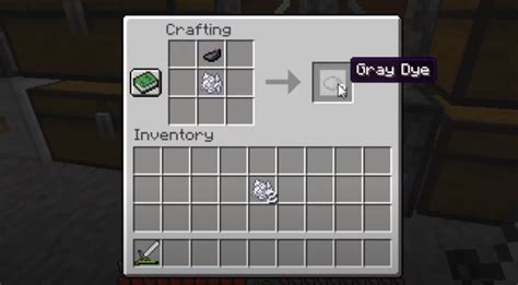 how to make grey dye in minecraft java