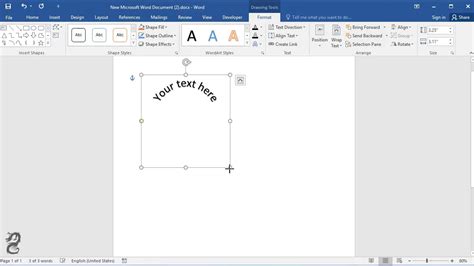 how to make half circle text in word