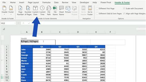 how to make heading in excel move