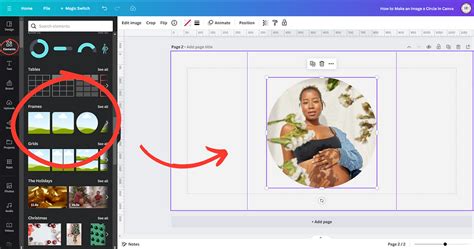 how to make image circle in canva