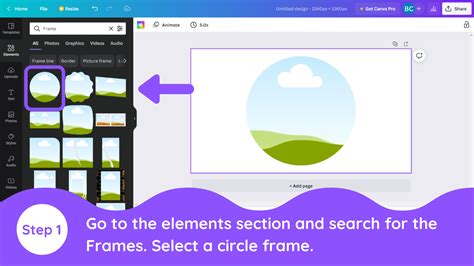 how to make image circle shape in canva