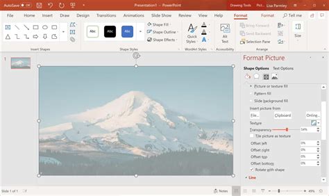 how to make image transparent in powerpoint 2019