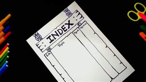 how to make index in project file