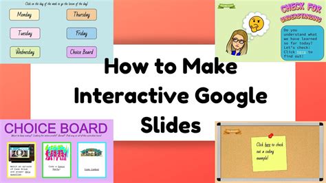 how to make interactive slides in google slides