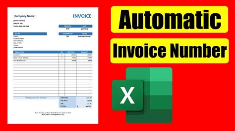 how to make invoice number change automatically in excel on mac