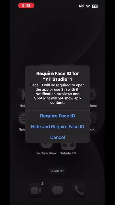 how to make it where you need face id to open apps