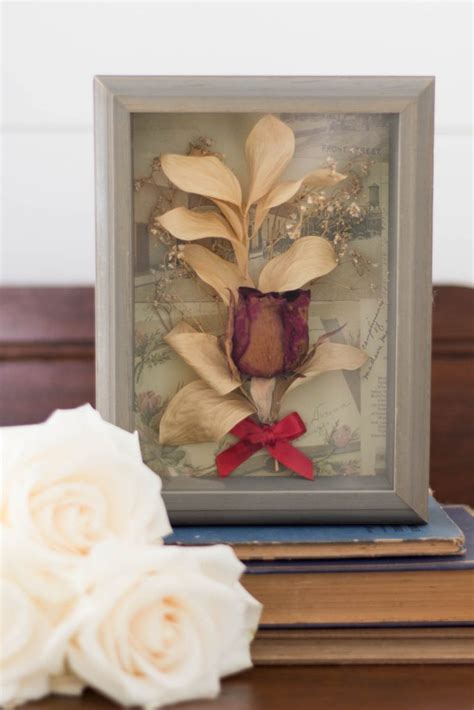 how to make items stay in a shadow box