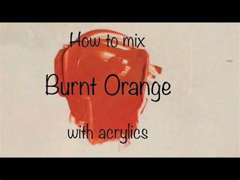 how to make light orange colour with acrylic paint