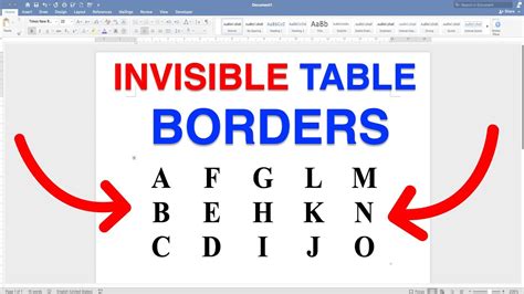 how to make line invisible in word
