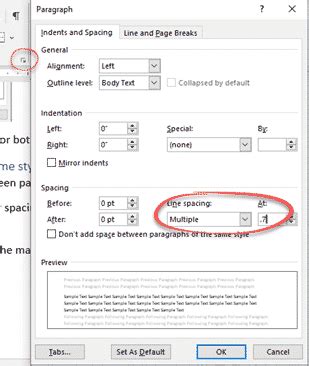 how to make line spacing in word smaller