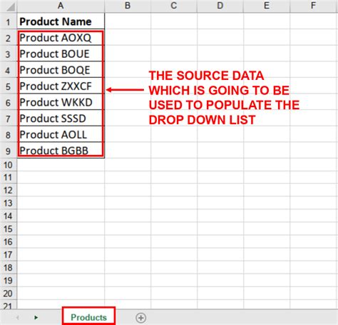 how to make list in excel