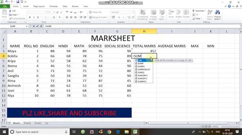 how to make marks in excel