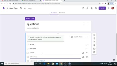 how to make mcq test in google form